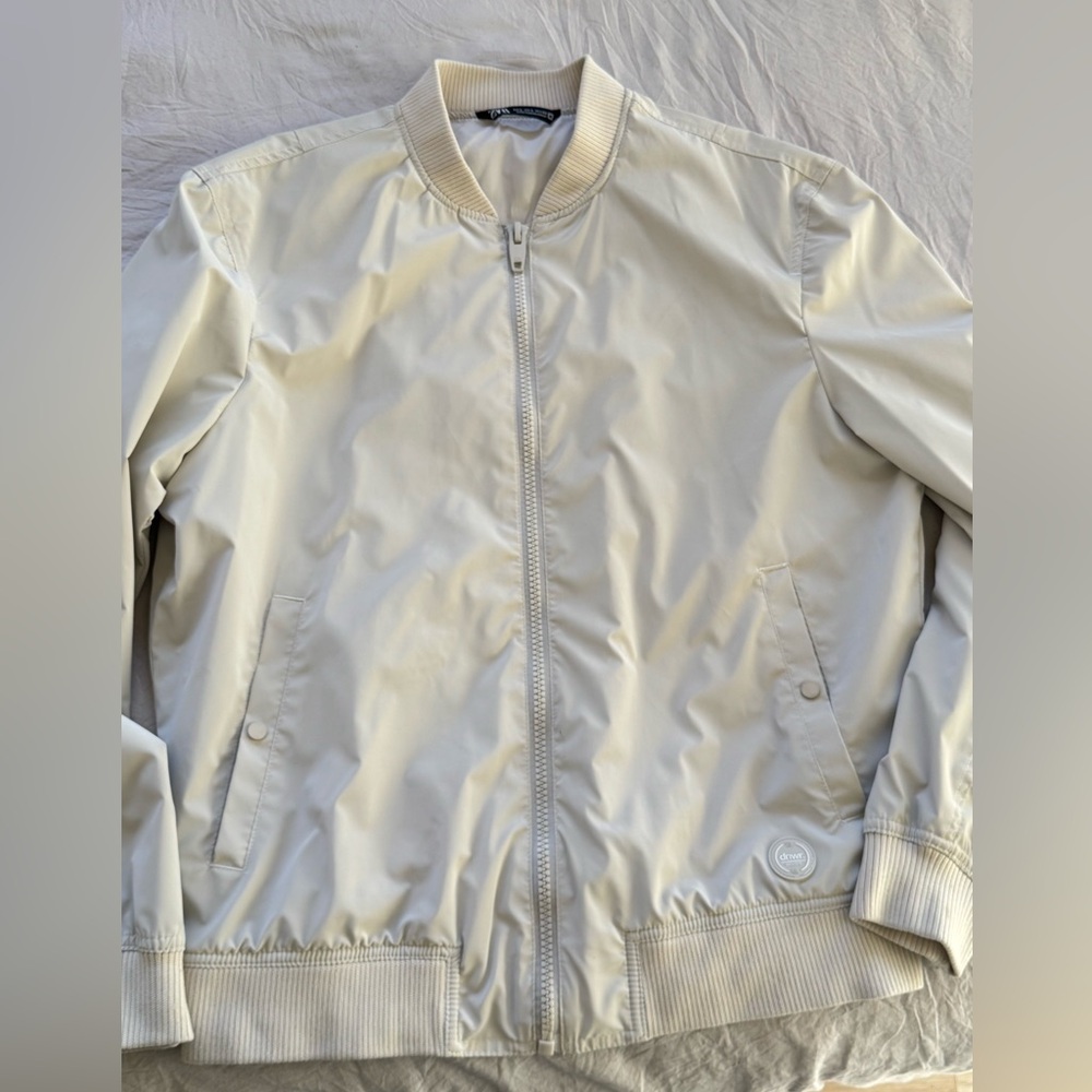 Zara Off-White Bomber Jacket